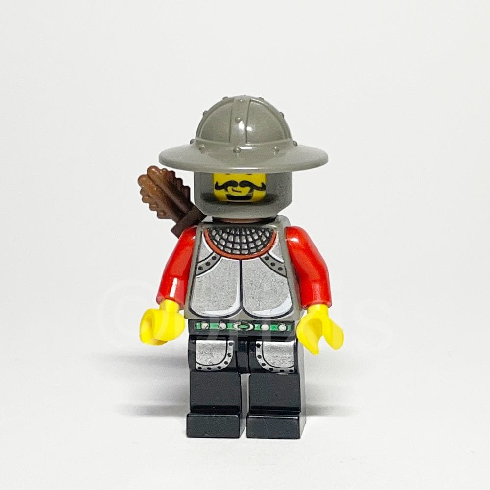 LEGO Castle Minifigur Knights Kingdom I (CAS246) - Lego Minifigur CAS246 Quiver LEGO Castle Minifigur Knight 1 (CAS246) – Vorderansicht