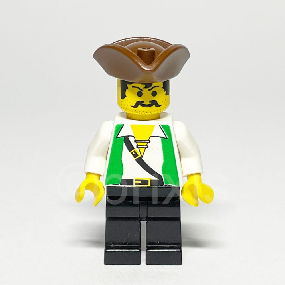 LEGO Pirates Minifigur Pirate (PI048) - LEGO Pirates Pirate Green Vest Minifigure PI048 LEGO Pirates Minifigur Pirate Green Vest (PI048) – Vorderansicht