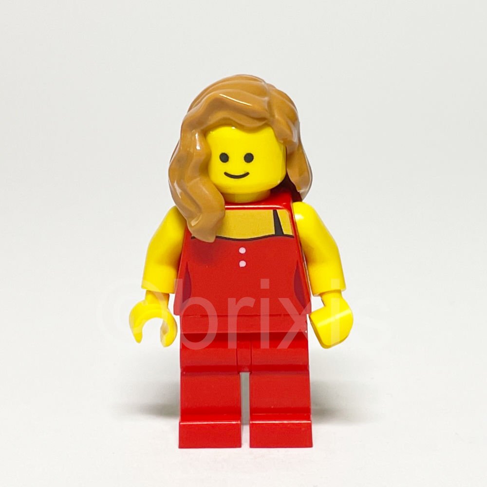 LEGO Town Minifigur Lady in (TWN222) - LEGO Town Lady in Red Minifigure TWN222 LEGO Town Minifigur Lady in Red (TWN222) – Vorderansicht