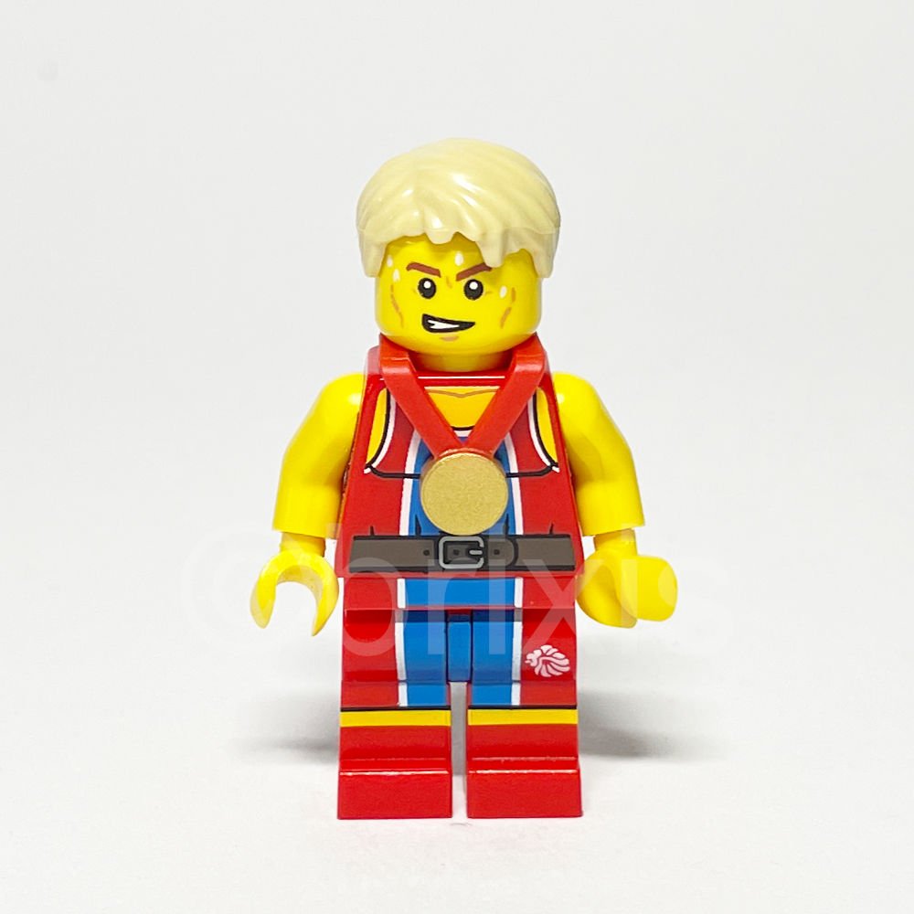 LEGO Collectible Minifigur Wondrous Weightlifter (TGB007) - LEGO Collectible Wondrous Weightlifter Minifigure TGB007 LEGO Collectible Minifigur Wondrous Weightlifter (TGB007) – Vorderansicht