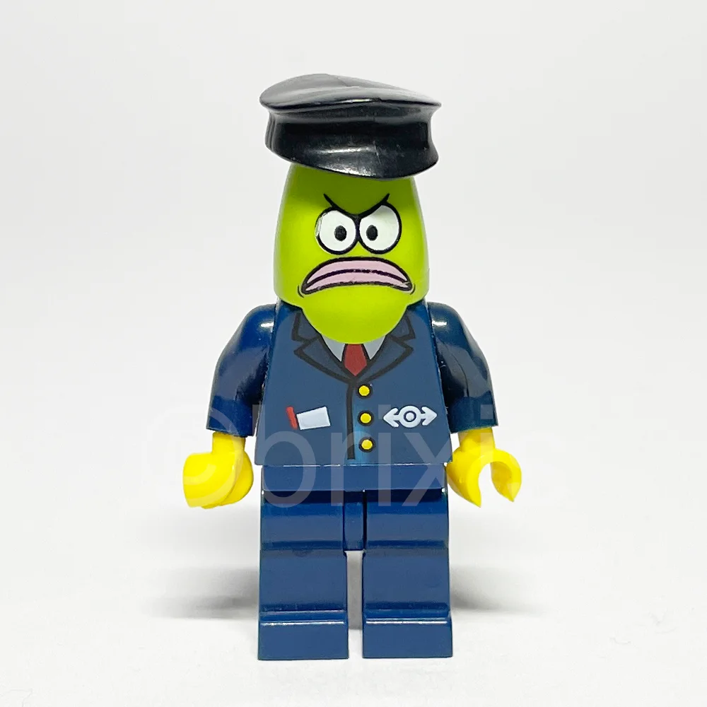 LEGO SpongeBob SquarePants Minifigur Bikini Bottom Express Bus Driver (BOB015) - LEGO SpongeBob SquarePants Driver Minifigur BOB015 LEGO SpongeBob SquarePants Minifigur Driver (BOB015) – Vorderansicht