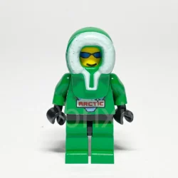 LEGO Town Minifigur Green Hood (ARC008) – Vorderansicht